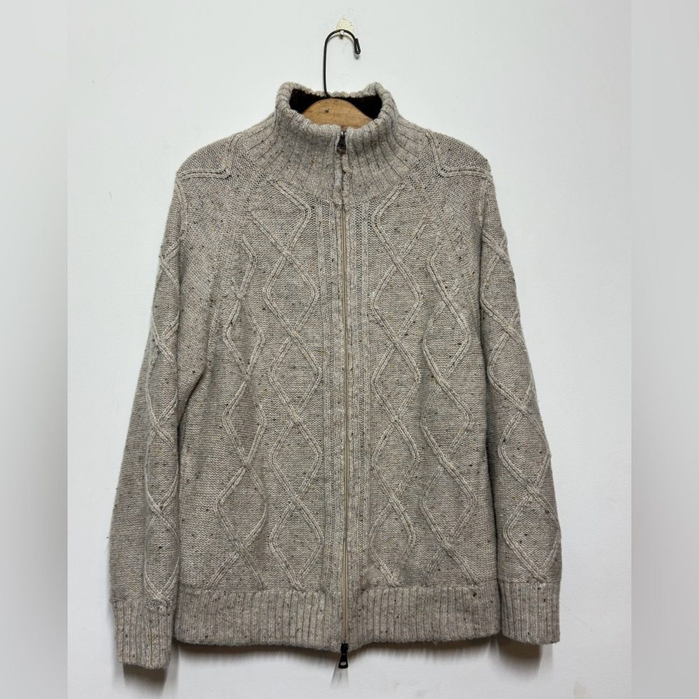 Weatherproof Vintage 1949 Men's Wool blend full Zip Cardigan Mens Sweater size L